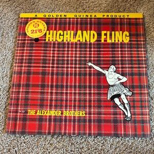 Highland Fling Vinyl Record by The Alexander Brothers - Red Tartan Design